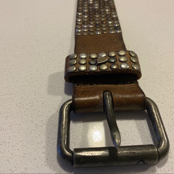 HTC Brown Beaded Leather Belt - Picture 5 of 7